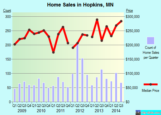 Hopkins,MN index of house prices