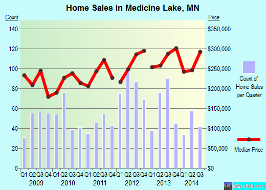 Medicine Lake,MN real estate house value index trend