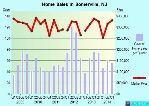 Somerville,NJ real estate house value index trend