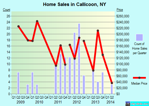 Callicoon,NY real estate house value index trend