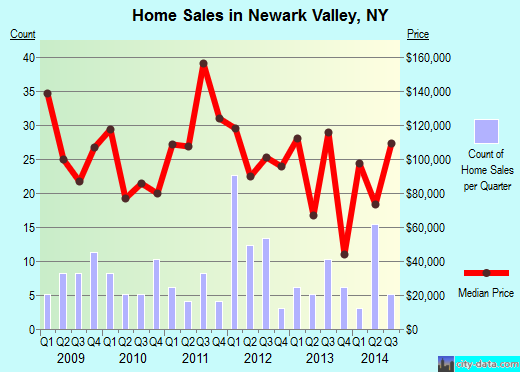 Newark Valley,NY real estate house value index trend