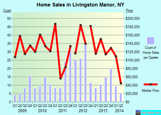 Livingston Manor,NY real estate house value index trend