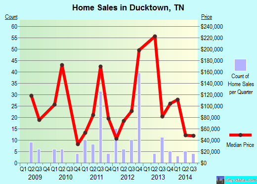 Ducktown,TN real estate house value index trend
