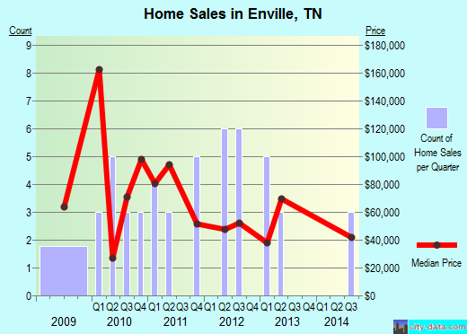 Enville,TN real estate house value index trend