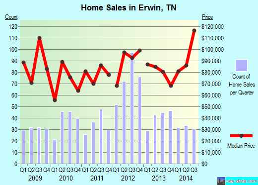 Erwin,TN index of house prices