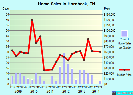 Hornbeak,TN real estate house value index trend