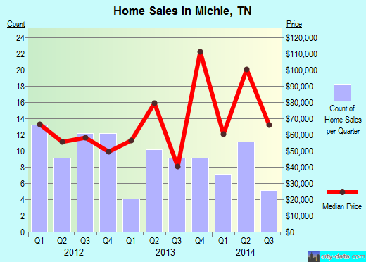 Michie,TN real estate house value index trend