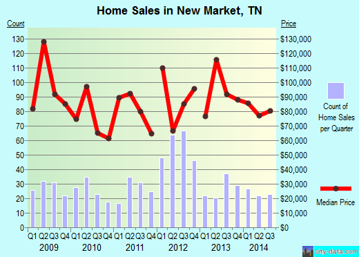 New Market,TN real estate house value index trend