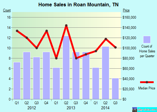 Roan Mountain,TN real estate house value index trend