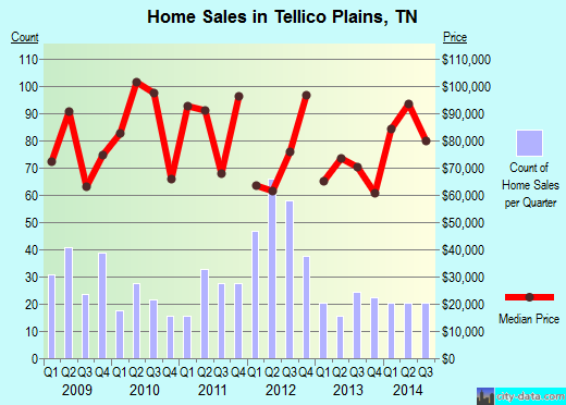 Tellico Plains,TN index of house prices