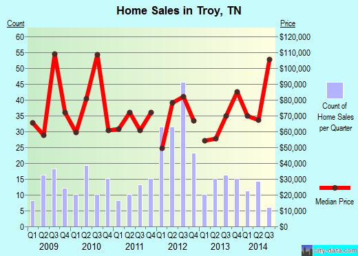 Troy,TN real estate house value index trend