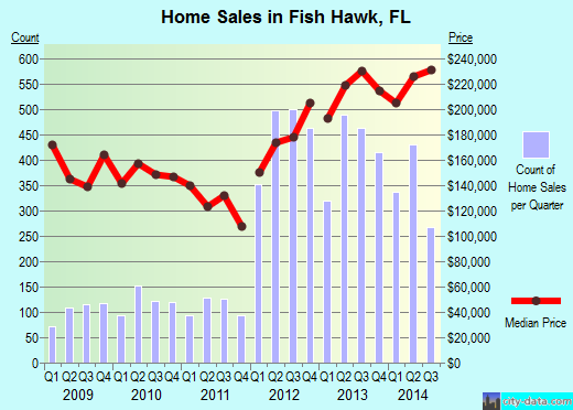 Fish Hawk,FL real estate house value index trend