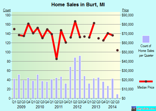 Burt,MI index of house prices