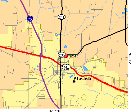 Alachua, FL (32615) map