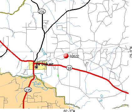 Brooker, FL (32622) map