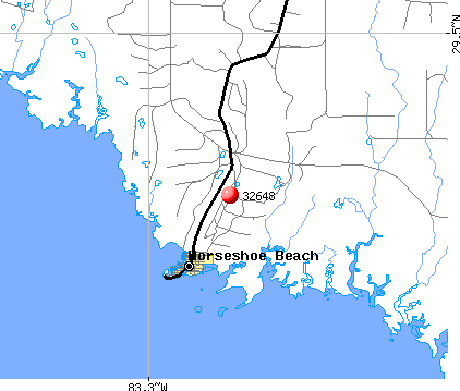Horseshoe Beach, FL (32648) map