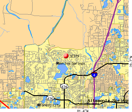 Wekiwa Springs, FL (32779) map