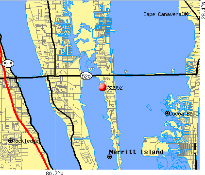 Merritt Island Zip Code Map