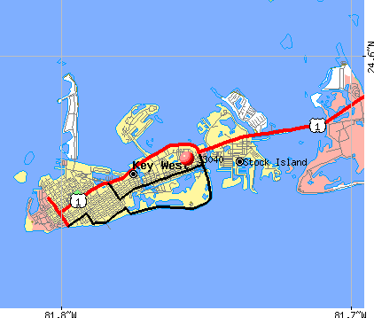 map of key west florida. Key West Zip Code Map