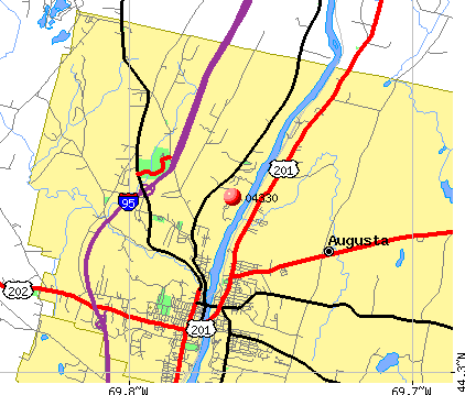 Augusta, ME (04330) map