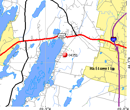 Manchester, ME (04351) map