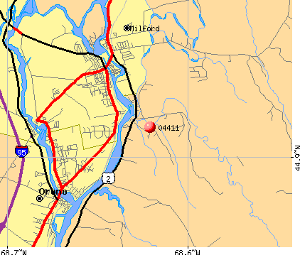 Bradley, ME (04411) map
