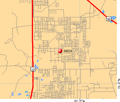 Brooksville, FL (34614) map