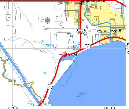 Taylor Creek, FL (34974) map