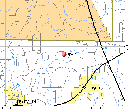 Baileyton, AL (35019) map