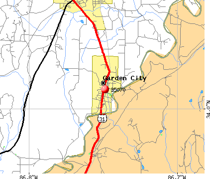 Garden City, AL (35070) map