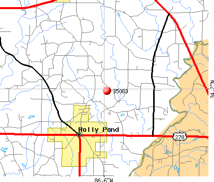 Holly Pond, AL (35083) map