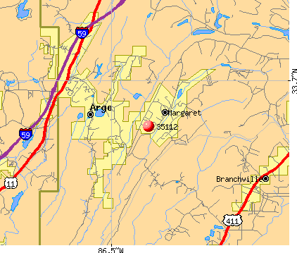 Margaret, AL (35112) map