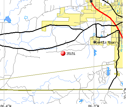 Sylacauga, AL (35151) map