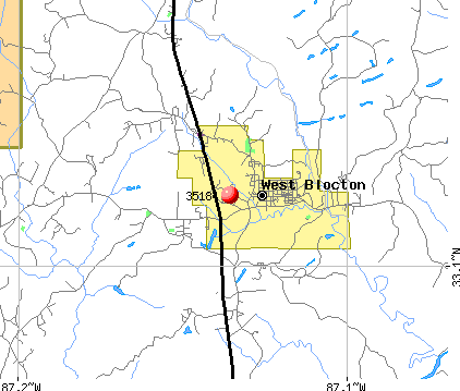 West Blocton, AL (35184) map