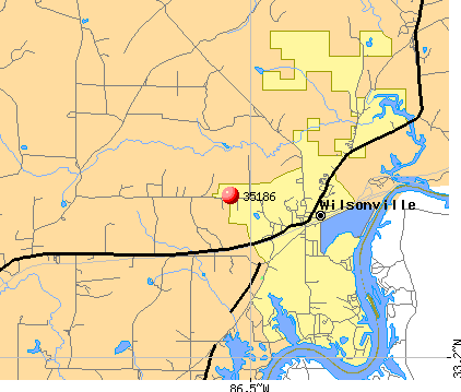Wilsonville, AL (35186) map