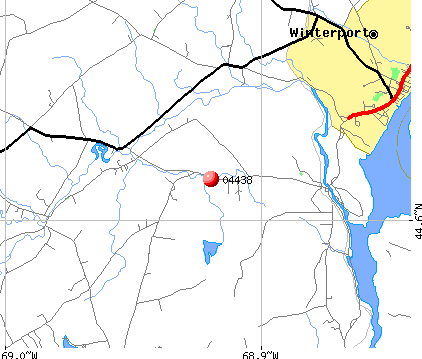 Frankfort, ME (04438) map
