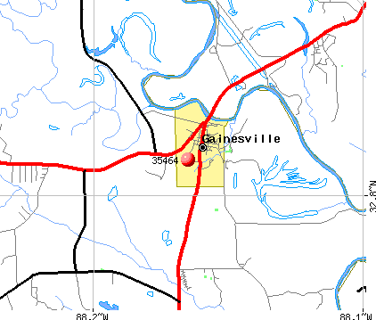 Gainesville, AL (35464) map