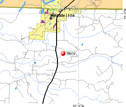 Moundville, AL (35474) map