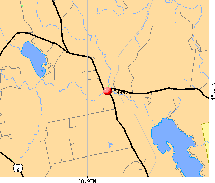 Hudson, ME (04449) map