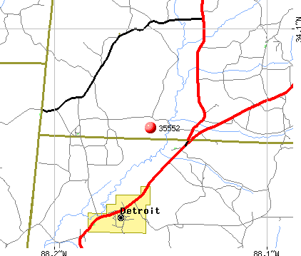 Detroit, AL (35552) map