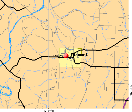 Elkmont, AL (35620) map