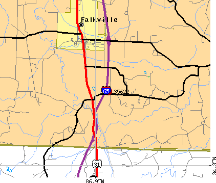 Falkville, AL (35622) map
