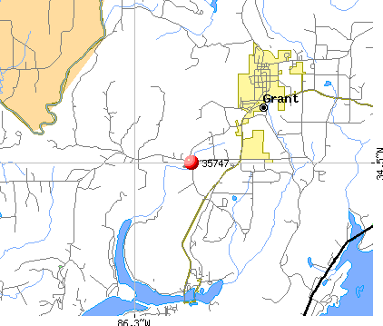 Grant, AL (35747) map