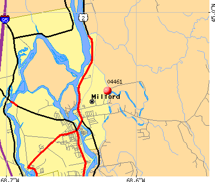 Milford, ME (04461) map