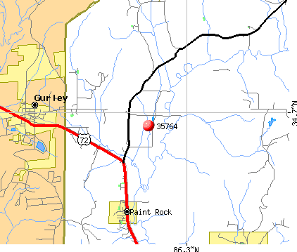 Paint Rock, AL (35764) map