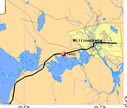 Millinocket, ME (04462) map
