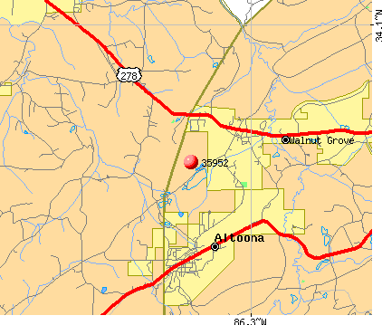 Altoona, AL (35952) map