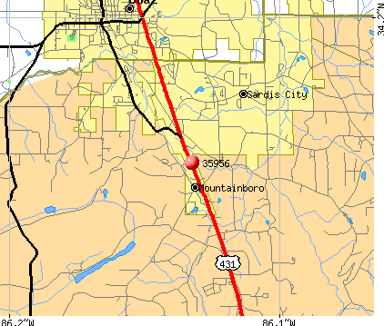 Mountainboro, AL (35956) map