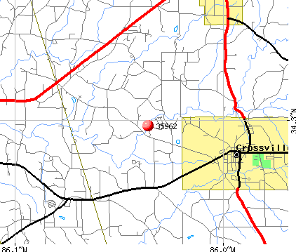 Crossville, AL (35962) map