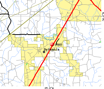 Sylvania, AL (35988) map
